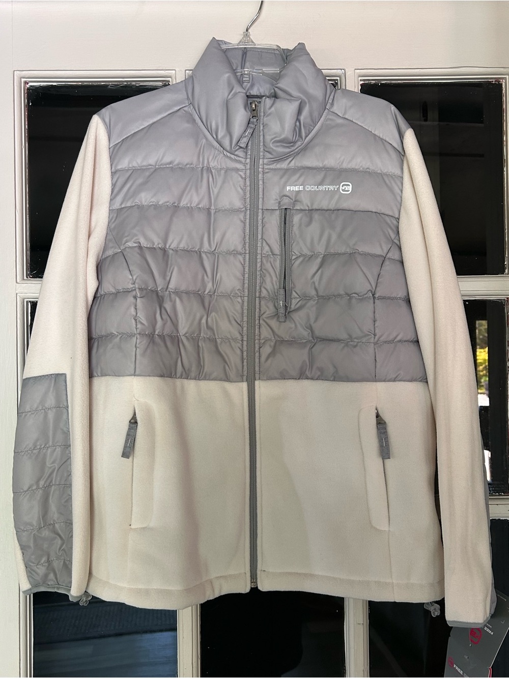 Free Country Men's Gray & Cream Quilted Puffer Jacket